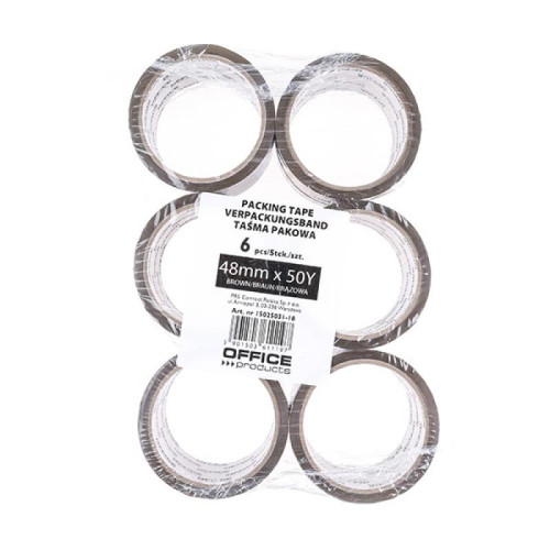 Taśma pakowa OFFICE PRODUCTS, 48mm x 50y, 36mic, EAN na 1szt., brązowa-11718881