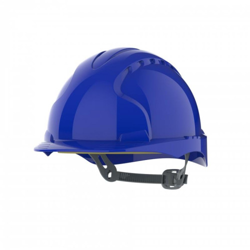 Hełm ochronny EVO®2, pasek przesuwny, niewentylowany, niebieski-11727914