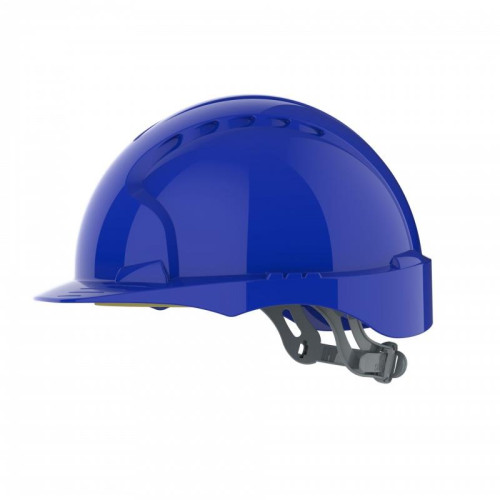 Hełm ochronny EVO®2, pasek przesuwny, niewentylowany, niebieski-11727916