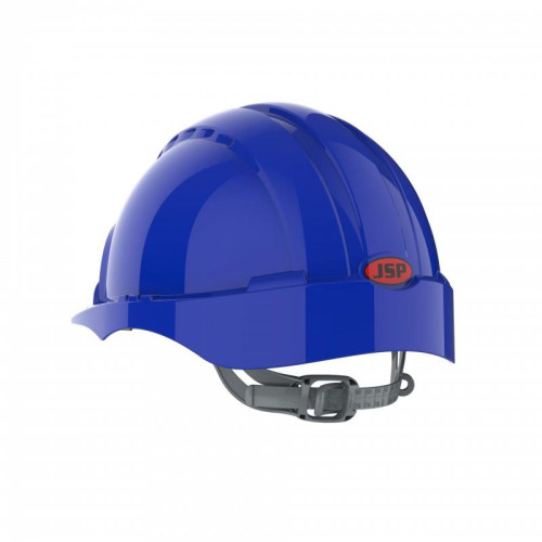 Hełm ochronny EVO®2, pasek przesuwny, niewentylowany, niebieski-11727917