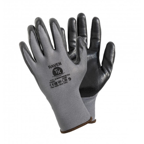 Rękawice Raven TK, montażowe, rozm. 6, szare