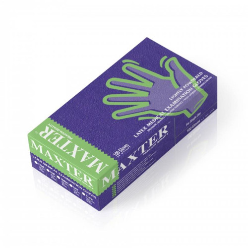 Rękawice lateksowe pudrowe MAXTER, 100 szt., L-11728578