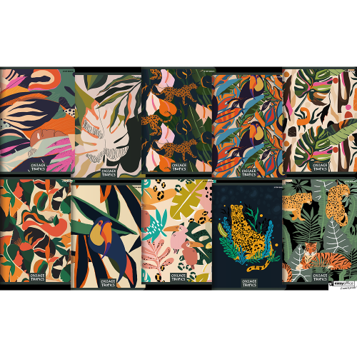 Zeszyt TOP 2000 COLLAGE TROPICS A5 60k 70g mix linia z marginesem 400157928