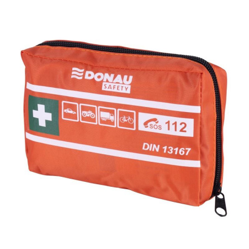 Apteczka samochodowa DONAU SAFETY, materiałowa, DIN MINI, pomarańczowa-12397411