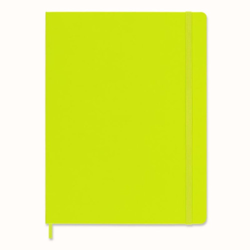 Notes MOLESKINE Classic XL (19x25cm), w linie, twarda oprawa, 192 strony, lemon green-12618721
