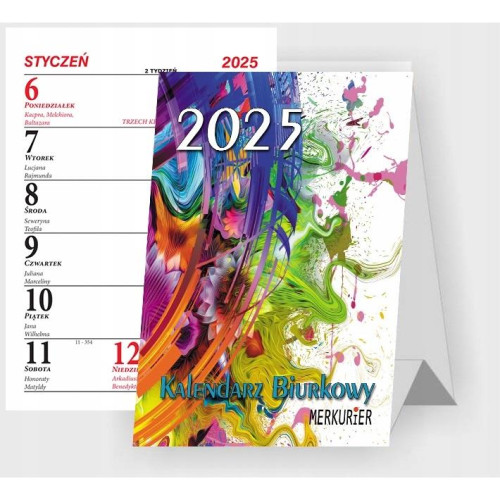 Kalendarz biurkowy B1 2025 MERKURIER pionowy