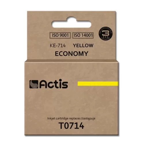 Tusz ACTIS KE-714 (zamiennik Epson T0714, T0894, T1004; Standard; 13.5 ml; żółty)-1304651