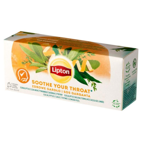 Herbata LIPTON ziołowa, zdrowe gardło, 20 torebek-13059765