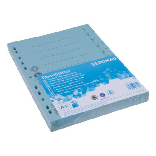 Przekładka DONAU, karton, A4, 235x300mm, 1-10, 1 karta, niebieska-13351039