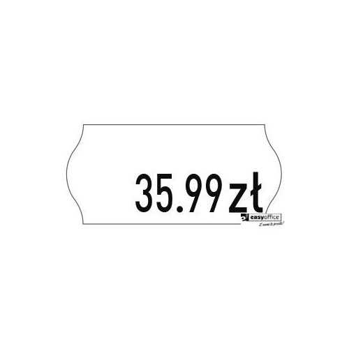Etykiety cenowe w rolce do metkownicy  jednorzędowej, 26x12 mm, białe opakowanie 6 rolek M30014350