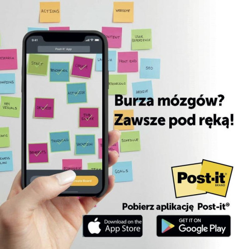 Karteczki samoprzylepne Post-it®, ENERGETIC, 76x76mm, 6x100 kart.-13582221