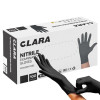 Rękawice nitrylowe bezpudrowe CLARA, 100 szt., rozmiar XL, czarne
