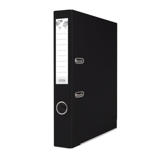 Segregator BASIC-S z szyną, PP, A4/50mm, czarny