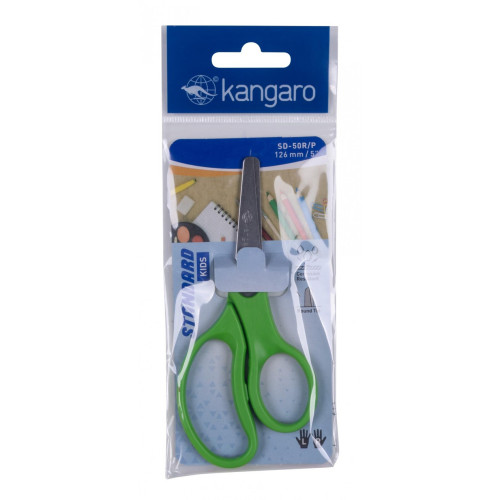 Nożyczki dziecięce KANGARO, 12,6cm, blister, mix kolorów-15116441