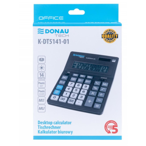 Kalkulator biurowy DONAU K-DT5141-01 czarny-15214089