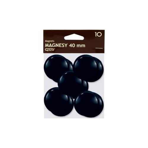 Magnes do tablic 40mm GRAND 10 szt. czarny