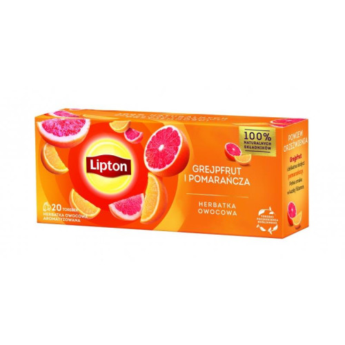Herbata LIPTON owocowa, grejpfrut i pomarańcza, 20 torebek-15306719