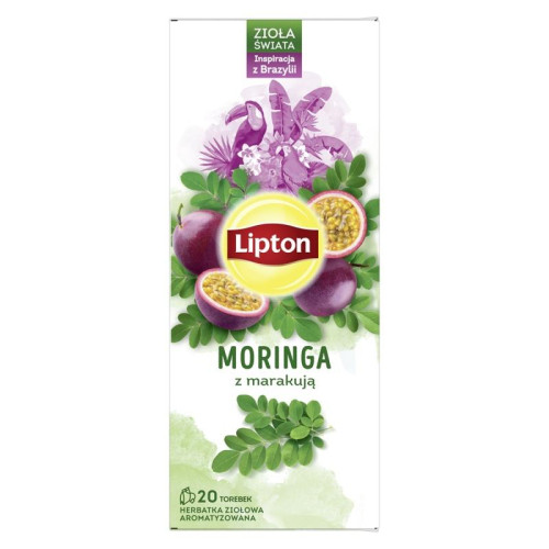 Herbata LIPTON ziołowa, moringa z marakują, 20 torebek-15306723