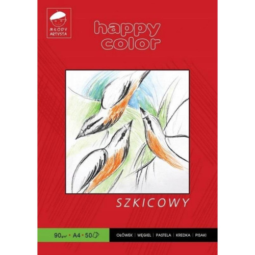 Szkicownik A4 90g HAPPY COLOR 50k