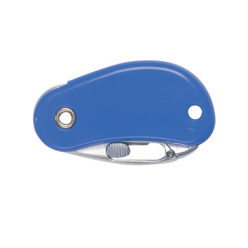 Nóż bezpieczny DONAU SAFETY DS-WO3, wymienne ostrze, zawieszka, niebieski