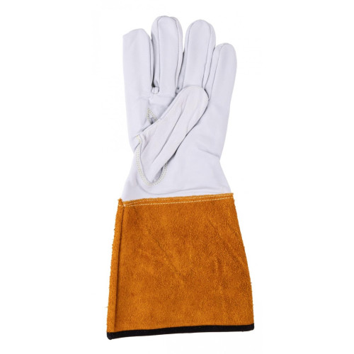 Rękawice spawalnicze DONAU SAFETY DS-KEV WELTIG, kevlar, skóra kozia, rozm. 9/L, biało-złote-16091839