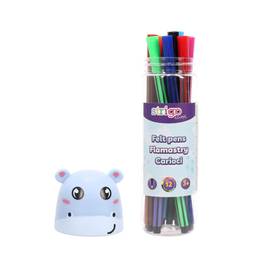 Flamastry STRIGO Hipopotam 12 kolorów-16291522