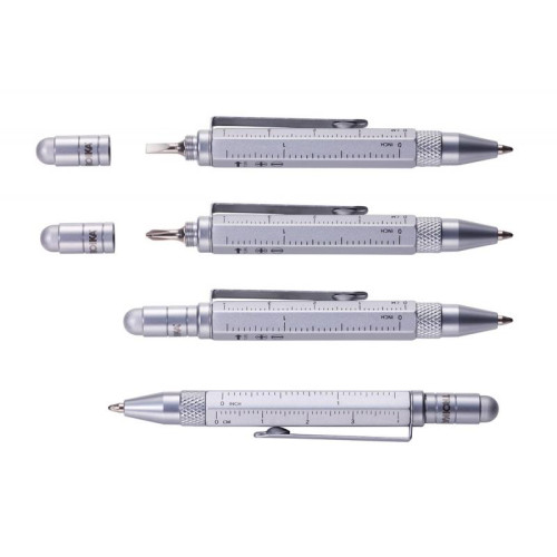 Długopis wielozadaniowy TROIKA Construction Liliput, czarny mat-16712267