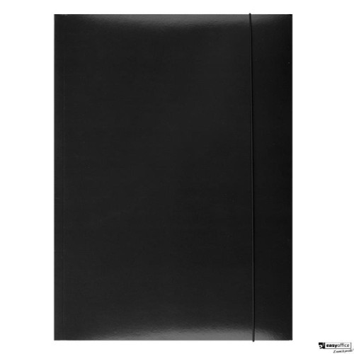 Teczka z gumką OFFICE PRODUCTS, karton, A4, 300gsm, 3-skrz., czarna