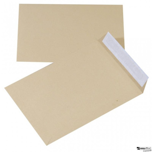 Koperty z taśmą silikonową OFFICE PRODUCTS, HK, B5, 176x250mm, 90gsm, 10szt., brązowe-6064889