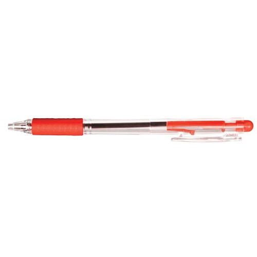 Długopis LINC Tip Top Grip, śr. kulki 0,7mm, gr. linii 0,3mm, czerwony