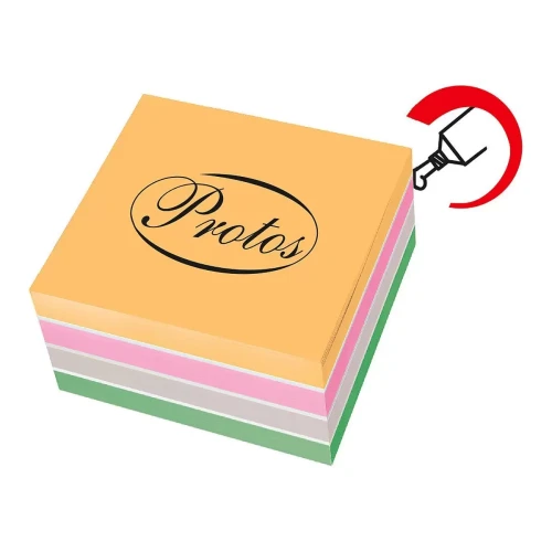 Kostka papierowa klejona 83x83x38 PROTOS kolorowy-1680068