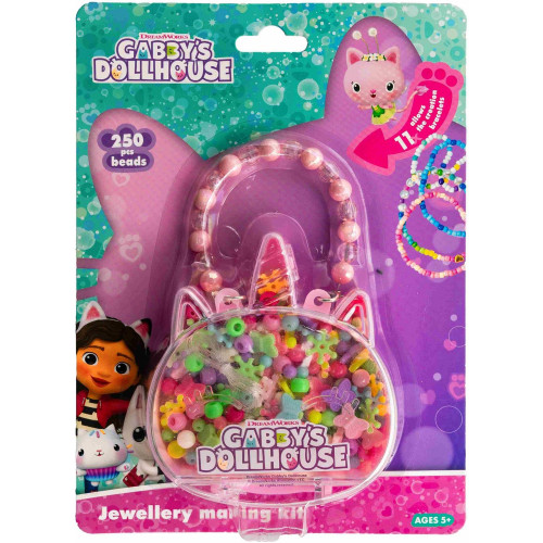 Zestaw koralików Gabbys Dollhouse 250szt.+2m gumki Jednorożec 334024009