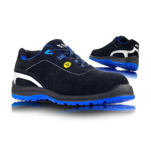 Półbuty ochronne VM FOOTWEAR Rimini 2185-S1P ESD, rozm. 45, czarno-niebieskie