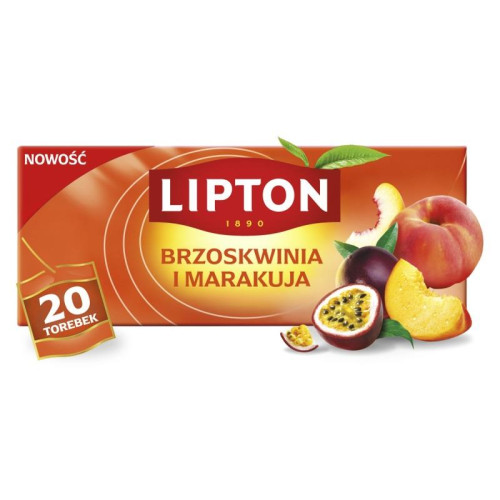 Herbata LIPTON owocowa, brzoskwinia i marakuja, 20 torebek-17272900