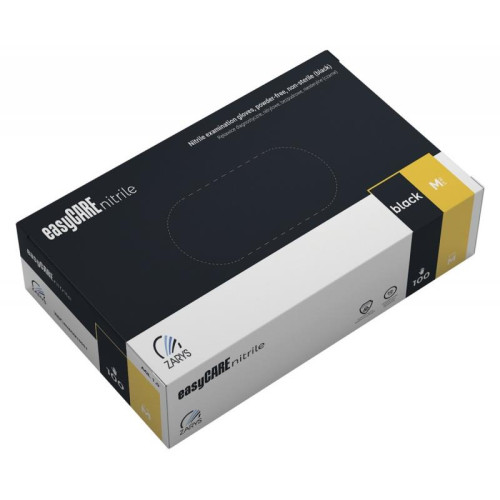 Rękawice nitrylowe, EASYCARE, 100 szt., rozmiar XL, czarne