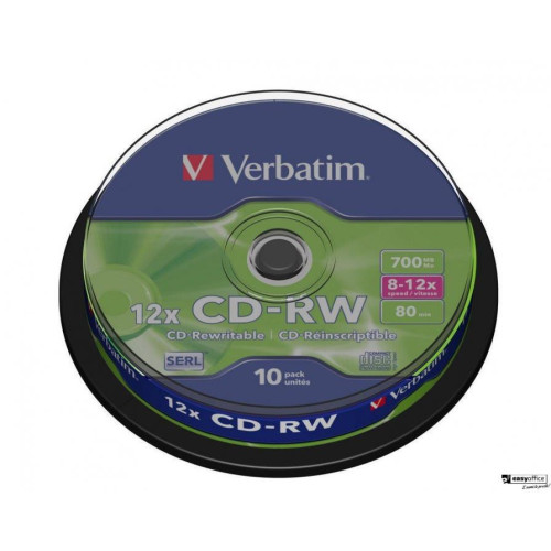 Płyta CD-RW VERBATIM CAKE(10) 700MB x12 43480