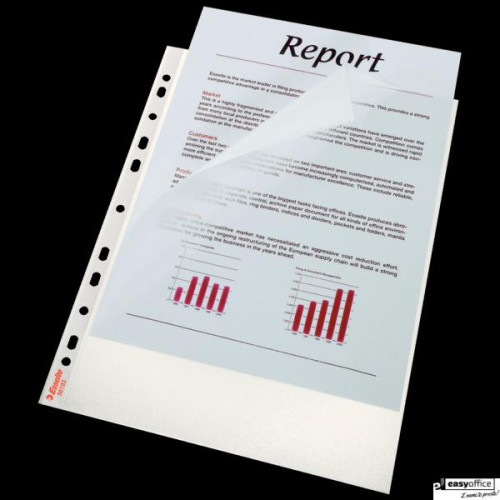 Koszulki A4 115mic. otwierane u góry i z lewej strony 56193 ESSELTE