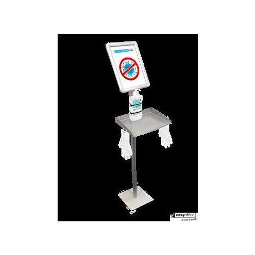 Stojak do dezynfekcji SIS1500 z tabliczką informacyjną haczyki na zrywki