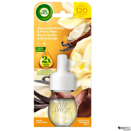 AIR WICK odświeżacz Elektryczny  wkład  19ml Zmysłowa Wanilia & Masło Shea  18260