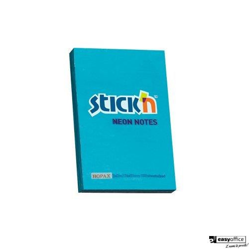 Bloczek STICK"N 76x51mm niebieski neon 100k 21207 STICK"N-4516011