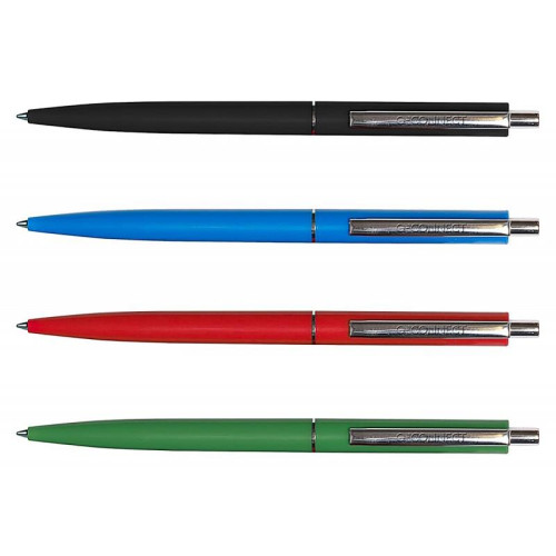 Długopis automatyczny Q-CONNECT, Sign Proof, nieblaknący, metalowy klips, czerwony-18301992