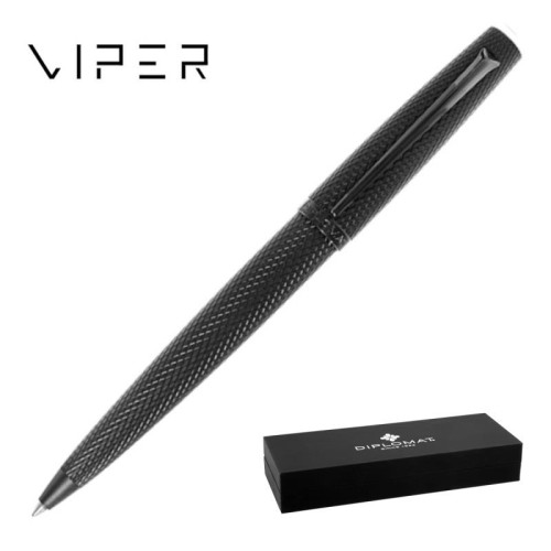 Długopis DIPLOMAT Viper, guilloche, czarny-18302055