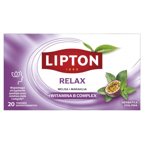 Herbata LIPTON Functional, ziołowa, relax, 20 kopert