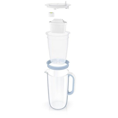 Dzbanek filtrujący Brita Glass+2 wkłady MaxtraPro PP (niebieski; 2,5l)-18407386