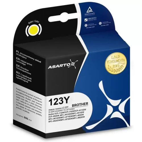 Tusz BROTHER lc-123 ASARTO yellow 700 kopii-2484718