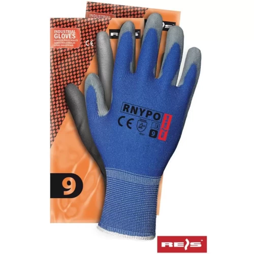 Rękawice ochronna R.10 RNYPO szaro-niebieskie-3248996