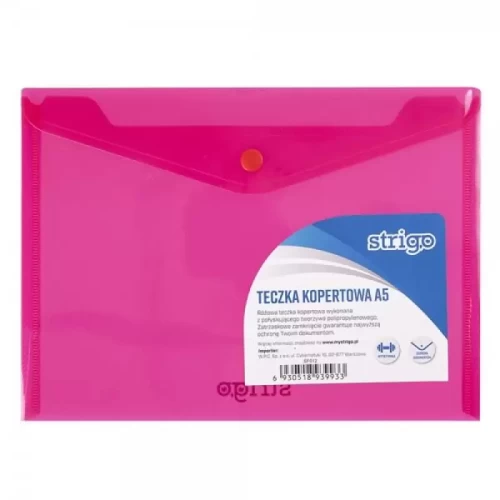 Teczka kopertowa A5 STRIGO różowa-3709881