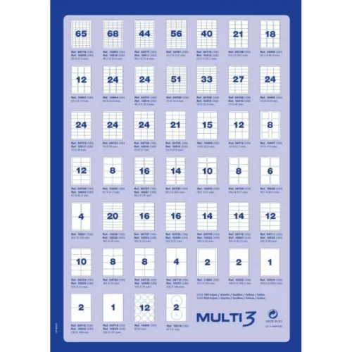 Etykiety uniwersalne MULTI 3,70x37mm, prostokątne, białe 100 ark.-4079882