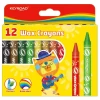 Kredki świecowe KEYROAD, 12szt., 11mm, pakowane na displayu, mix kolorów-4088282