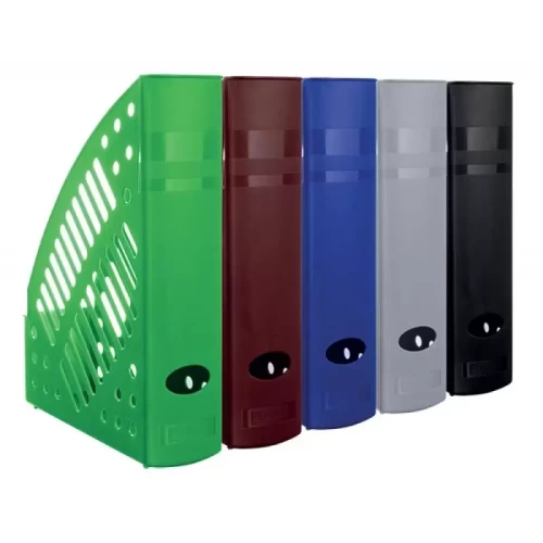 Pojemnik na dokumenty ażurowy DONAU, polistyren, A4, zielony-4080161